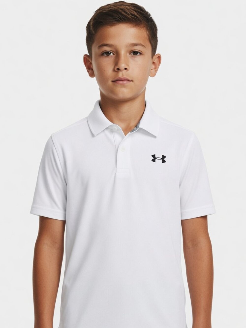 NWT + Orig Packaging Under Armour Boys Performance Polo | White | Youth Large